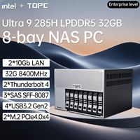 Serveur NAS Mini Intel Core Ultra avec LAN 10 Gb, Thunderbolt 4, LPDDR5, système NAS commercial