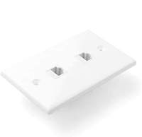 Placa de Pared Negra de Dos Puertos STP RJ45 y RJ11 de 120 mm, en Oferta, con Acero Laminado en Frío y Cable de Calibre 22-26 AWG