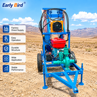 Petite plateforme de forage de puits d'eau sur roues, machine de forage d'eau portable multifonctionnelle de 200 m, fournisseur de plateformes de forage d'eau en Chine