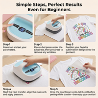 Presse à chaud manuelle portable BaiYin, nouvelle, pour sublimation, plaque 21cmx24cm, pour vêtements, t-shirts, tapis de souris, casquettes, 110V/220V