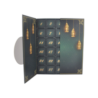 Calendrier de l'Avent musulman vert à 30 tiroirs, calendrier du Ramadan, emballage cadeau, boîte en papier, calendrier du Ramadan, mosquée