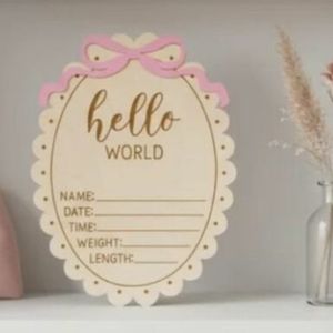 Carte de souvenir de croissance pour bébé en bois 'Bonjour <span class=keywords><strong>le</strong></span> <span class=keywords><strong>Monde</strong></span>' pour nourrissons, motif marguerites, style neutre, pour fête de bienvenue <span class=keywords><strong>du</strong></span> bébé - Product Image 6