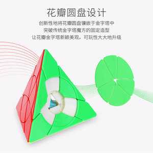 Cubo Mágico Piramidal YongJun Petal Pyraminx, Rompecabezas de Giro Suave para Entrenamiento Cerebral Juvenil - Product Image 5