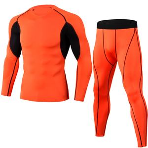 Conjunto Deportivo de 2 Piezas para Hombre, Pantalones y Camiseta de Compresión Rojos con Estampado de Crossfit, para Natación - Product Image 5