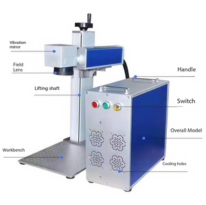 Imprimante de machine de marquage laser à fibre optique gravure photo argent or <span class=keywords><strong>fer</strong></span> métal 20W 30W 50W 100W imprimante d'étiquettes d'oreille - Product Image 2