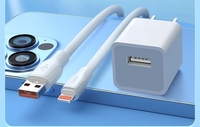 Câble adaptateur de charge rapide 120W 6A (matériau PVC) pour iPhone compatible avec IP7 XR IP11Pro IP13 14