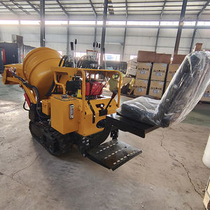 Bétonnière sur chenilles avec <span class=keywords><strong>pelle</strong></span> autochargeuse, pompe hydraulique, chenilles en caoutchouc, mini bétonnière sur chenilles de 280 L - Product Image 5