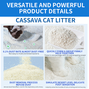 Limpieza <span class=keywords><strong>de</strong></span> <span class=keywords><strong>heces</strong></span> <span class=keywords><strong>de</strong></span> gatos chinos La arena para gatos <span class=keywords><strong>de</strong></span> yuca es un ingrediente natural biodegradable La arena para gatos <span class=keywords><strong>de</strong></span> yuca - Product Image 4