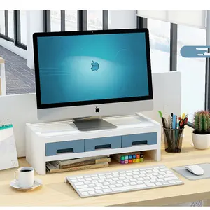 홈 액세서리 컴퓨터 노트북 선반 주최자 서랍 컴퓨터 화면 라이저 모니터 디스플레이 스탠드