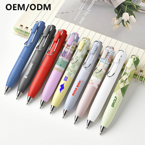 Papeterie <span class=keywords><strong>Kawaii</strong></span>, impression de logo personnalisé, design macaron, stylo gel promotionnel en plastique, encre noire 0,5 mm, impression UV personnalisée - Product Image 1