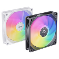 Ventilador de CPU para PC SNOWMAN BF120-ARGB-BK de 120 mm con Rodamiento Fluido y Funcionamiento Silencioso de 20dBA para Refrigeración de Radiador de Caja de Ordenador