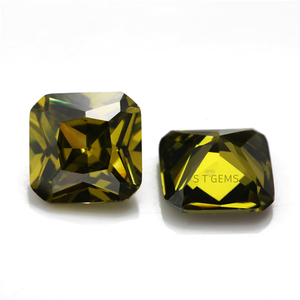 Nhà Máy Giá AAA 5 Mét Tổng Hợp <span class=keywords><strong>Peridot</strong></span> Zirconia Công Chúa Cắt Vuông Đá Xanh Cho Cubic Zirconia - Product Image 2