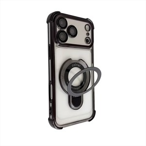luxury electroplating case tempered glass camera lens protector for <b>iphone</b> 17 16,for <b>iphone</b> 18 pro max case 360 <b>stand</b> - Product Image 4