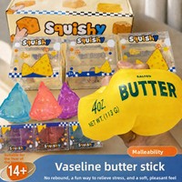 Bestseller transfrontalier : Jouet souple en forme de beurre de Vaseline, fromage et fruits, moulable, anti-stress, style uni, tendance