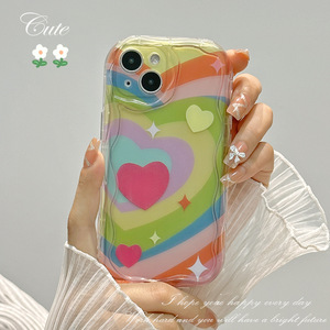 Custodia per telefono in TPU <span class=keywords><strong>trasparente</strong></span> con bordo ondulato a fiori per pittura protettiva antiurto per <span class=keywords><strong>iPhone</strong></span> 15 14 13 Pro Max - Product Image 5