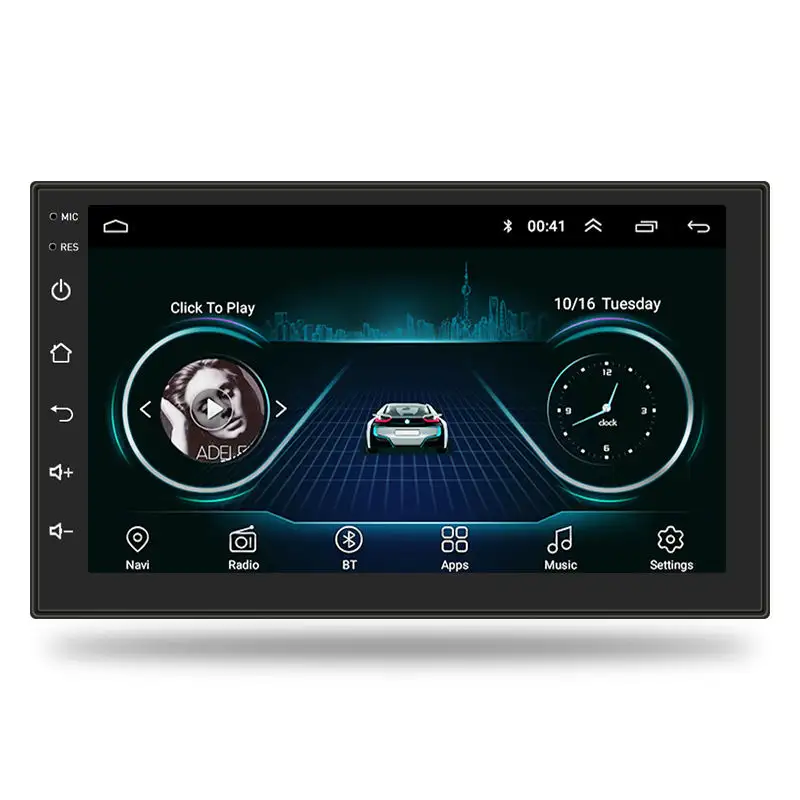 Reproductor de DVD para coche de 7 pulgadas Dashcam con Carplay Android Auto cámara trasera para coche cámara de salpicadero DVR GPS Wifi ADAS