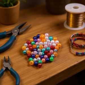 Perline Ilan Abalorios 6mm colori misti 20g per la creazione di gioielli - Product Image 2