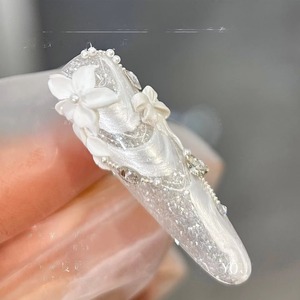 Gel UV élastique et flexible pour ongles, blanc perle soyeux, pour la sculpture 3D et le dessin de lignes DIY en nail art - Product Image 3