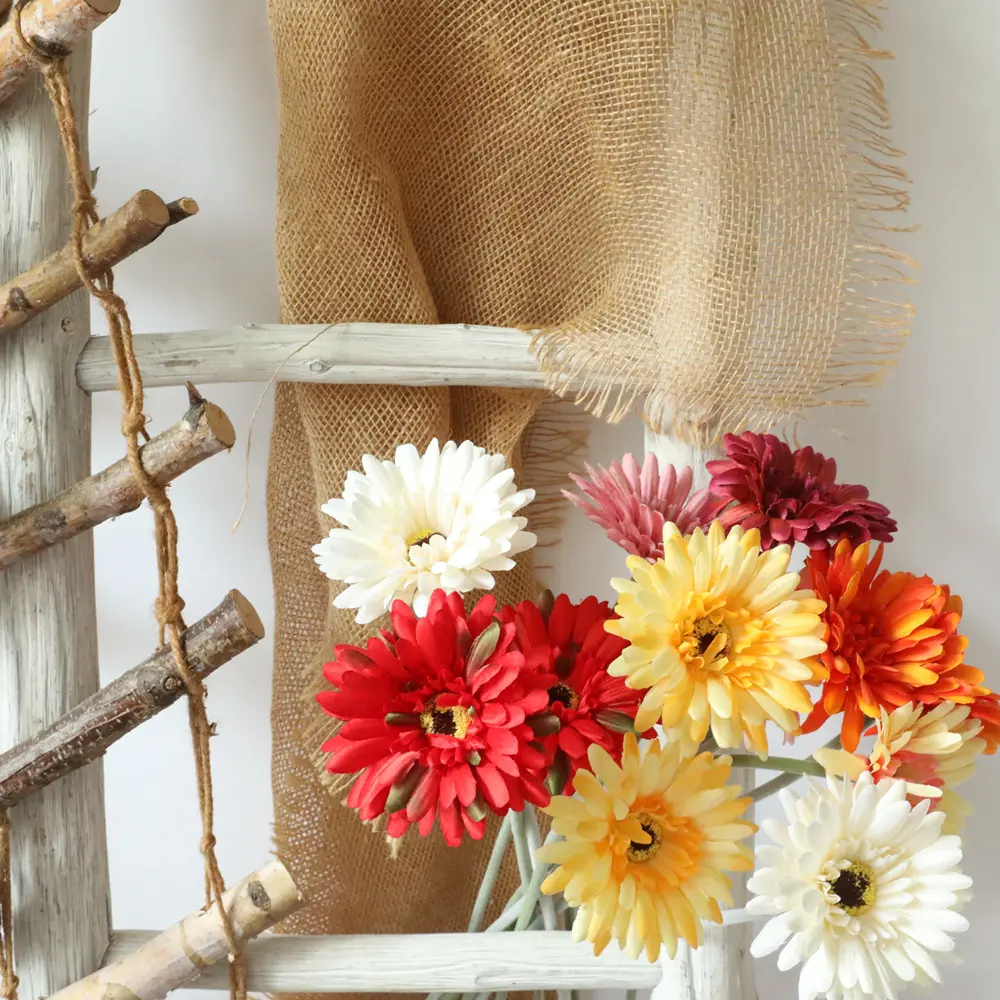 55 सेमी गर्म बिक्री फैक्टरी मूल्य घर की शादी की सजावट रेशम सूरजमुखी दीवार की सजावट के लिए कृत्रिम फूल