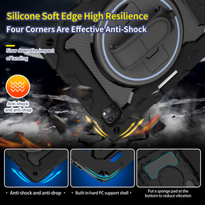 เคสแท็บเล็ตสำหรับเด็ก ขายดี สำหรับ <span class=keywords><strong>iPad</strong></span> <span class=keywords><strong>Pro</strong></span> <span class=keywords><strong>11</strong></span> <span class=keywords><strong>2021</strong></span> ช่องใส่ปากกา เคสแข็งแรงทนทาน ซิลิโคนป้องกันอย่างดี พร้อมขาตั้งหมุนได้ - Product Image 3