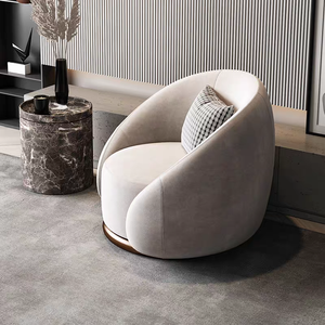 <span class=keywords><strong>Chaise</strong></span> de salon ronde individuelle en velours moderne de luxe léger, réglable, style fauteuil paresseux, vente chaude - Product Image 3