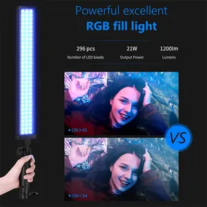 2.4G fotoğraf aydınlatma kiti taşınabilir Video dolgu işığı RGB LED çubuk ışık uzaktan kumanda
