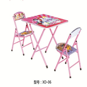 Hot Sale Modern <strong>Folding</strong> Kids Study Desk and Chair Set for 4-8 Year Old for School Use - Product Image 3