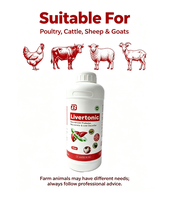 Solution orale vétérinaire Livertonic, protecteur hépatique naturel, détoxifiant pour la volaille, le bétail, les moutons, les chèvres, le bétail