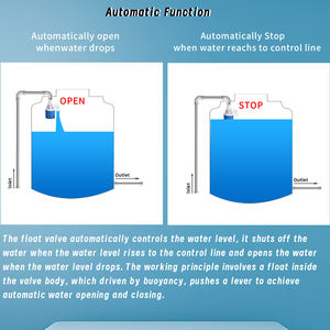 Fabrikant 1/2 "Watercontroller Vlotterklep 3/4" Toilettank Vlotterklep Waterniveau 1 "Mini Drijvende Kogelkleppen - Product Image 3