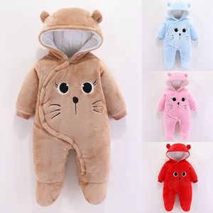 Hot Sale Großhandel Winter Dicke Baumwolle Baby Boy Kleidung Kapuze Stram pler Mädchen Baby Overalls - Product Image 5