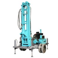 Plateforme de forage de puits d'eau à circulation inverse montée sur chenilles, entièrement hydraulique, à moteur diesel, APCOM, avec une profondeur maximale de 900 m