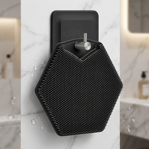 Zenara Modern Hexagon Silicone Body <b>Scrubber</b> Exfoliating Shower Brush 0.045kg for Children <b>Bath</b> Massage Tool - Product Image 4