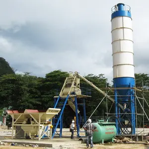 China Mini Batching Plant Concrete Small Ready Mix Cement Mixing Plant Wet Concrete Batch Plant For Infrastructure Construction