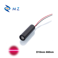 Nuevo Módulo Láser de Línea Roja Compacto Mini de 10 mm, 660 nm, 150 mW, 110 Grados, Lente de Vidrio, Durabilidad Industrial, Posicionamiento, MZLASER
