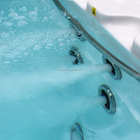 Grande piscine structurelle, spa de natation, baignoire, conteneur, piscine en fibre de verre sans fin