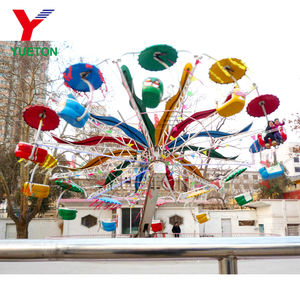 Juego Mecánico Paracaidista en Oferta, Columpio Doble Giratorio con Sillas Voladoras - Product Image 5