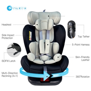 Siège <span class=keywords><strong>auto</strong></span> convertible pour bébé TZCYO ECE R44/04 <span class=keywords><strong>Groupe</strong></span> 0+<span class=keywords><strong>1</strong></span>+<span class=keywords><strong>2</strong></span>+<span class=keywords><strong>3</strong></span>, rotation à <span class=keywords><strong>360</strong></span> degrés, installation ISOFIX+TT, 36 kg, HDPE, polyester - Product Image 2