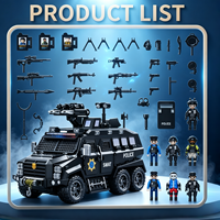 Ensemble de jouets de voiture de police électrique personnalisée OEM pour enfants, avec lumières, sons et figurines miniatures, véhicule de simulation pour maison de jeu