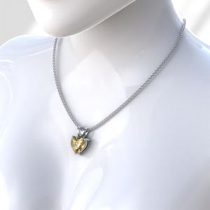 Oval Cut Fancy Yellow Moissanite Pendant 14K Gold Rhodium Plated Luxury Women Bunny Ear Bale Wedding/Anniversary Gift - Product Image 5