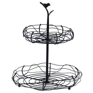 Corbeille à fruits classique nordique en fer forgé laqué, support à bonbons et collations, panier de rangement pour légumes, portable pour salon - Product Image 5