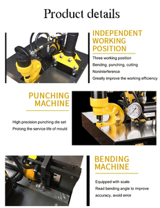 VHB-150 Hydraulic Busbar Processing <b>Machine</b> Industrial Automatic Multi-Functional for Cutting Bending <b>Punching</b> Busbars ≤ 150mm - Product Image 5