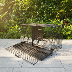 Fabrieksgroothandel Metalen Vogelkooi Kleine Papegaaienkooi OEM Design Kanarie Staal Huisdier Kweekkooi Eenvoudig te Monteren - Product Image 5