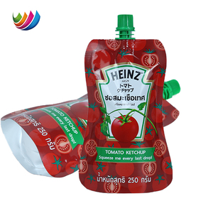 Sachet <span class=keywords><strong>d</strong></span>'emballage alimentaire personnalisé en aluminium biodégradable <span class=keywords><strong>avec</strong></span> bec verseur pour ketchup <span class=keywords><strong>et</strong></span> pâte de <span class=keywords><strong>tomate</strong></span>, qualité alimentaire - Product Image 4