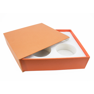 Creative Style Orange Paper Cardboard Custom Logo Makeup Box Packaging Cosmetic Bottles