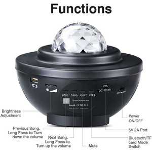 Projecteur de ciel étoilé laser nocturne, projecteur de galaxie, stock en provenance d'outre-mer, livraison directe, avec musique, équipement de divertissement - Product Image 3