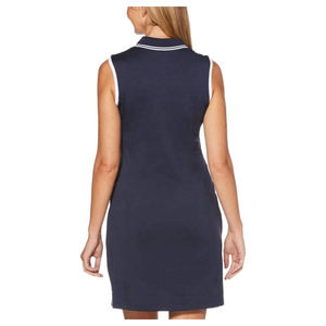 220 GSM femmes ajusté sans manches Polo 100% coton peigné piqué longue robe avec approvisionnement en vrac en gros Service personnalisé - Product Image 2