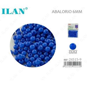 Perline Blu Solide da 6mm di Ilan Abalorio per Creazione di Gioielli - Product Image 3