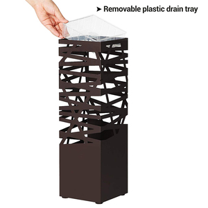 <span class=keywords><strong>Portaombrelli</strong></span> Quadrato Economico Personalizzato in Ferro <span class=keywords><strong>Nero</strong></span> da Arredo - Product Image 3