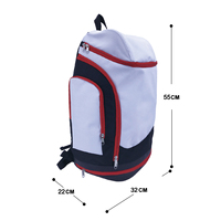 Mochila deportiva unisex personalizada con compartimento para zapatos, material de poliéster impermeable, mochila escolar con cierre de cremallera a la moda