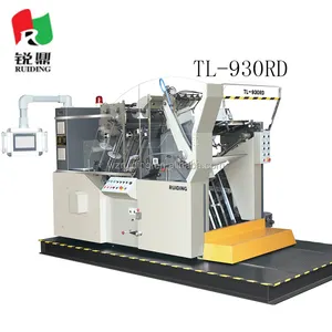 RuidingTL-930RD vertical automatic feeding hot foil stamping and diecutting creasing machine for corrugated cardboard paper box